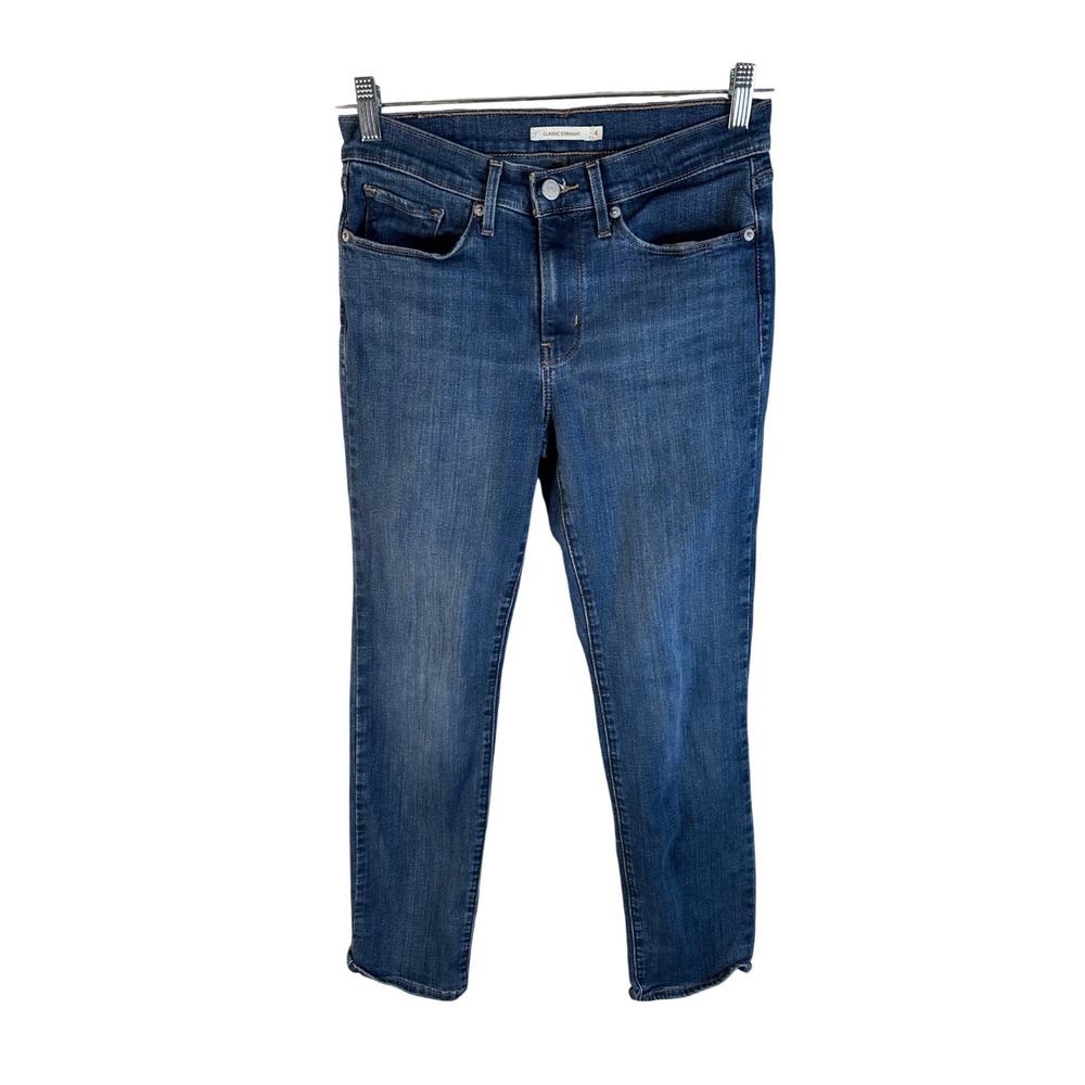 Levi's‎ Women's Blue Classic Straight Mid Rise Denim Jeans Size 4